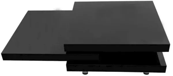vidaXL Coffee Table 3 Tiers High Gloss Black