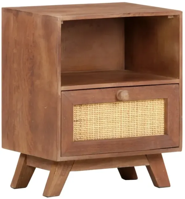 vidaXL Bedside Cabinet 15.7x11.8x19.7 Solid Mango Wood