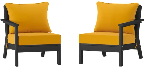 WestinTrends Outdoor Patio HDPE Loveseat Sofa with Patio Cushions