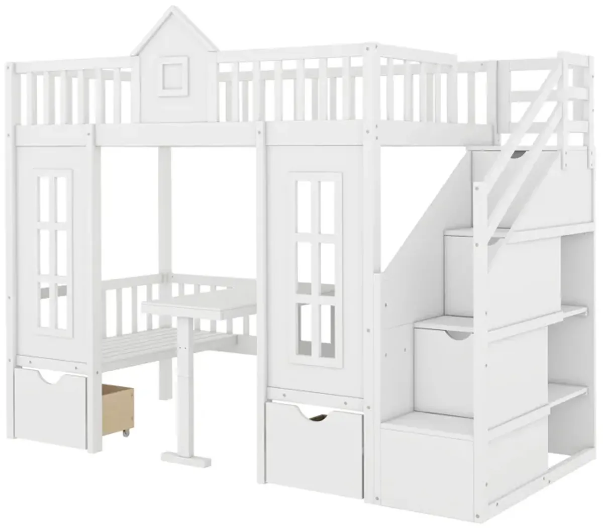 Merax Bunk Bed with Table