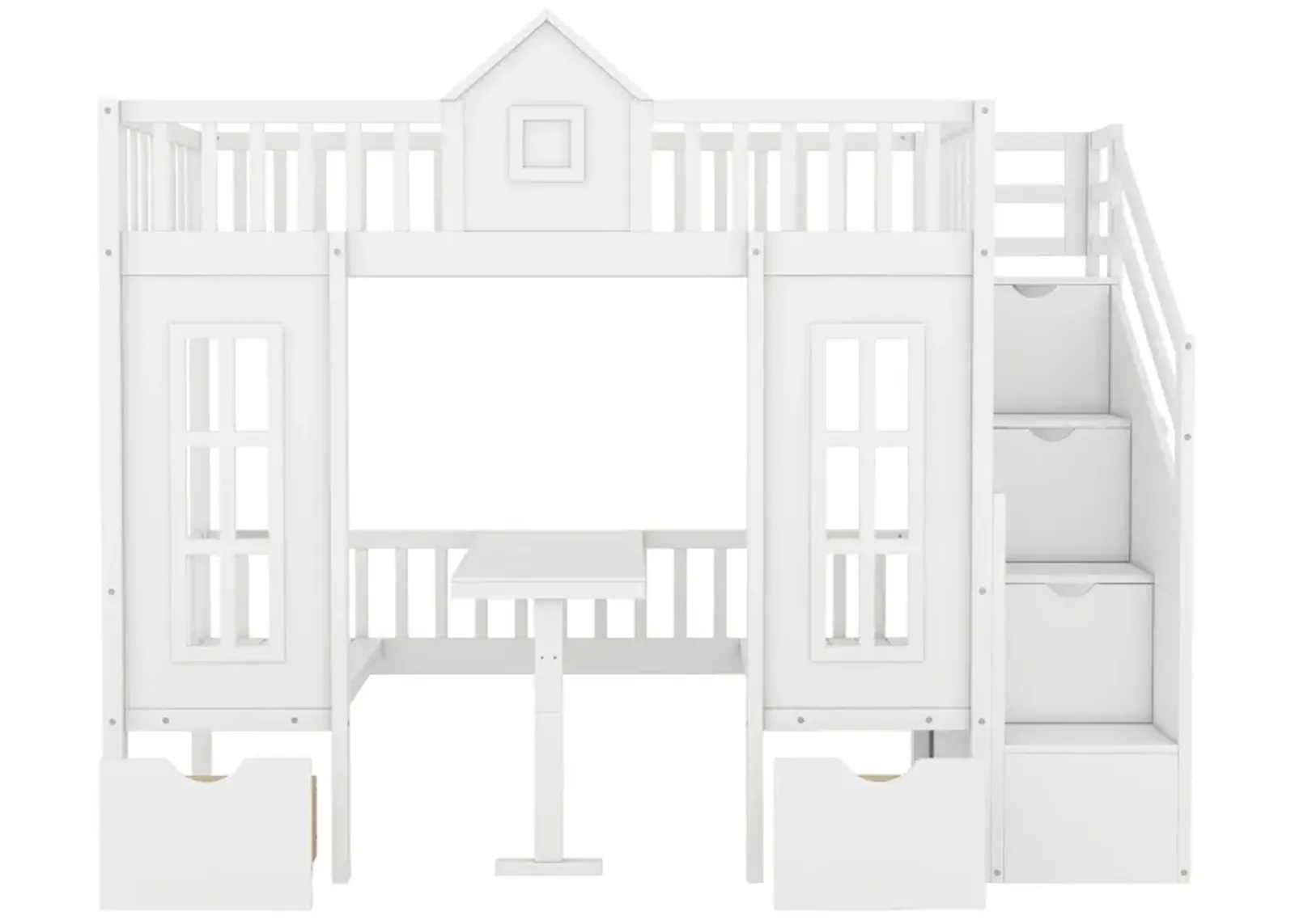 Merax Bunk Bed with Table