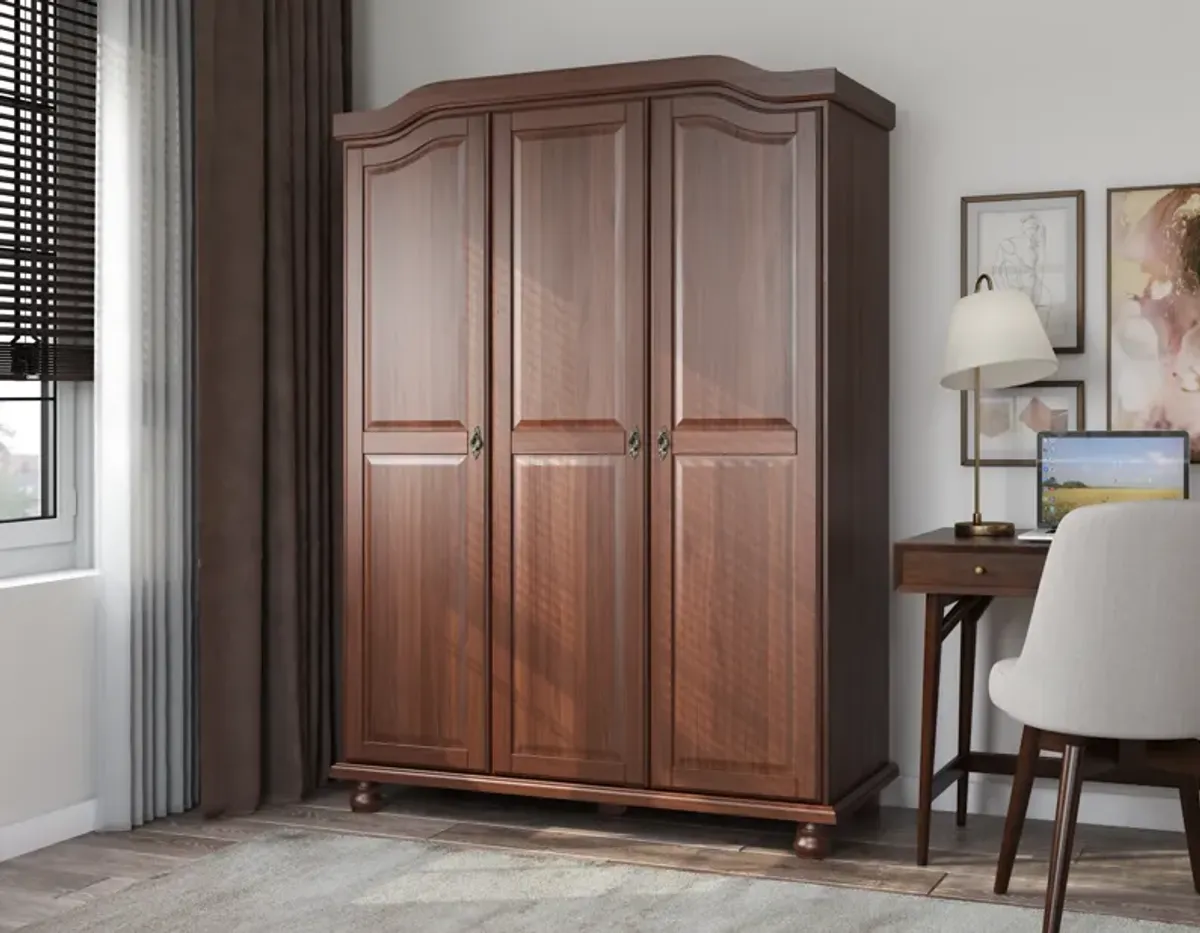 100% Solid Wood Kyle 3-Door Wardrobe