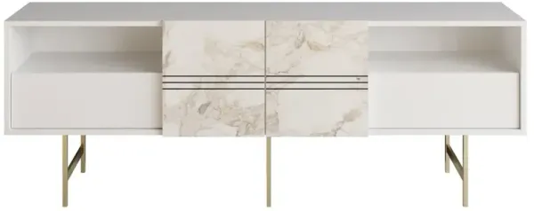 Decorotika Derin Console - Ephesus White & Gold