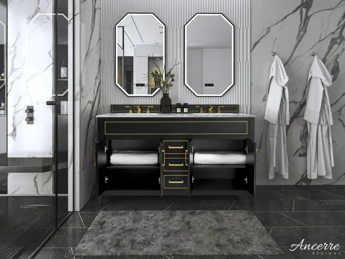 Aspen 60 in. Bath Vanity Set in Black Onyx