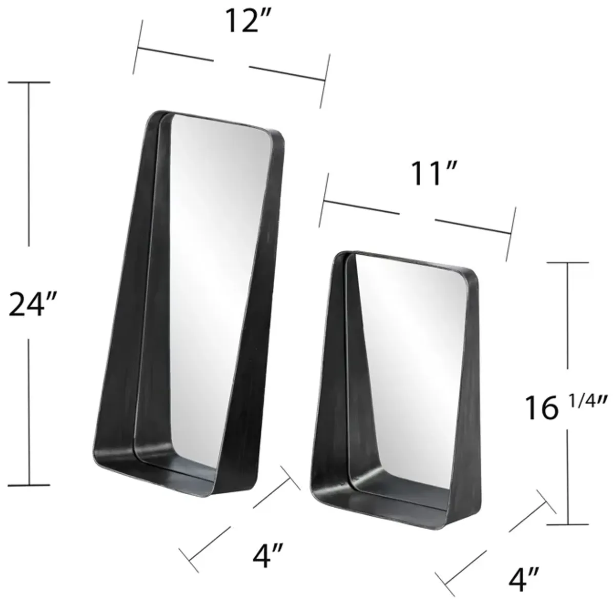 Amboros Decorative Shelf Mirrors (Set of 2)