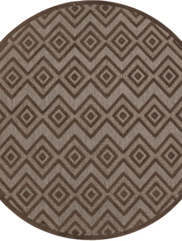 Versatile NRV01 Brown 8' x Round Rug