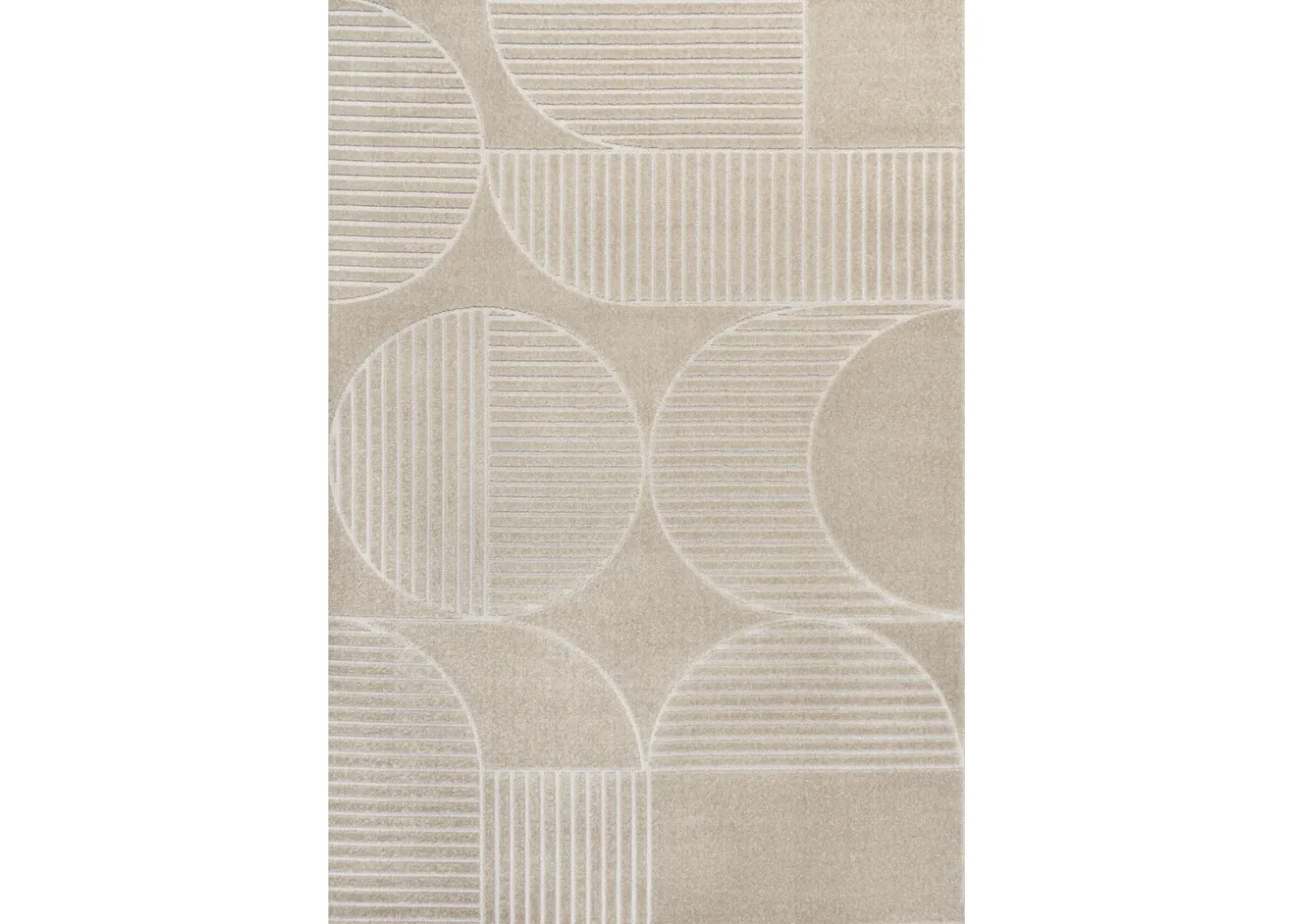 Nordby Geometric Arch Scandi Striped Area Rug