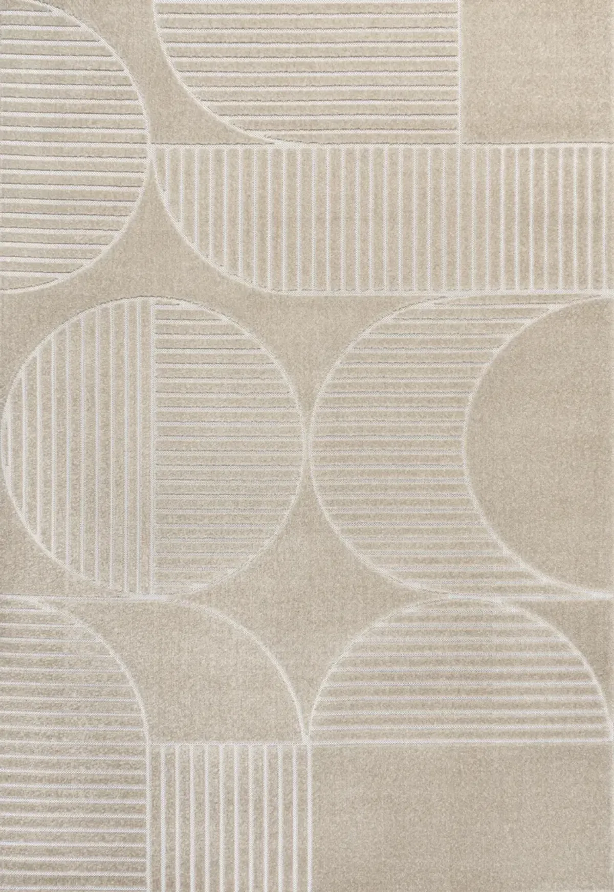 Nordby Geometric Arch Scandi Striped Area Rug