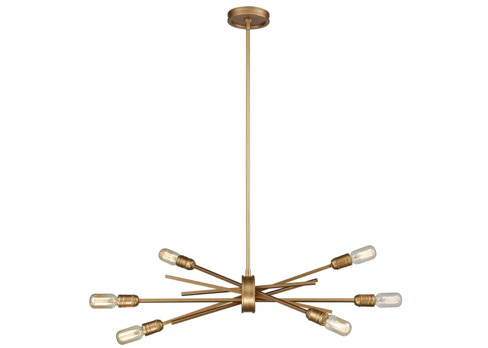 Xenia 31" Wide 6 Light Chandelier in Gold