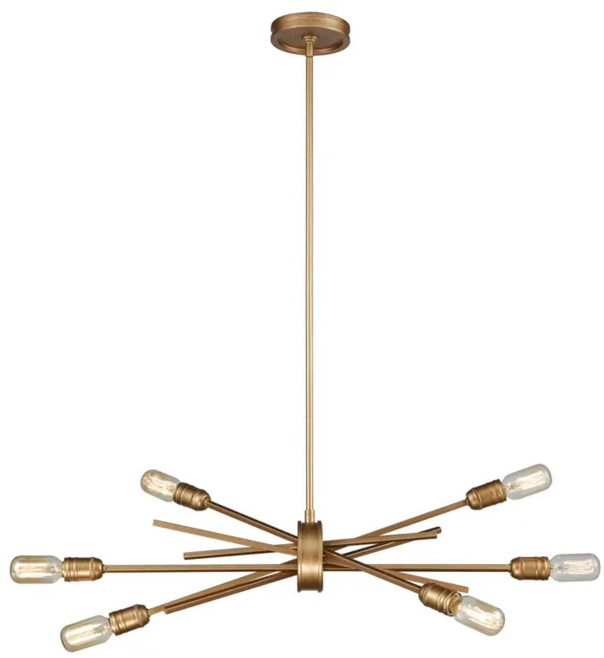 Xenia 31" Wide 6 Light Chandelier in Gold