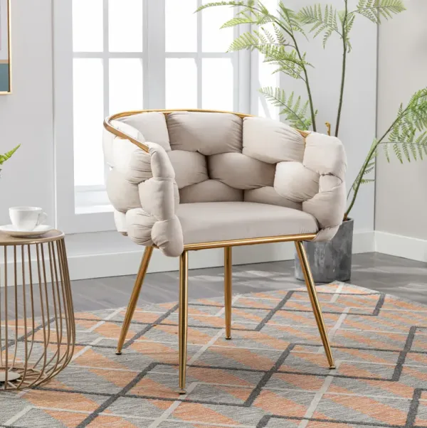 Streamdale Modern Luxury Velvet Single Sofa Chair Set for Lazy Person