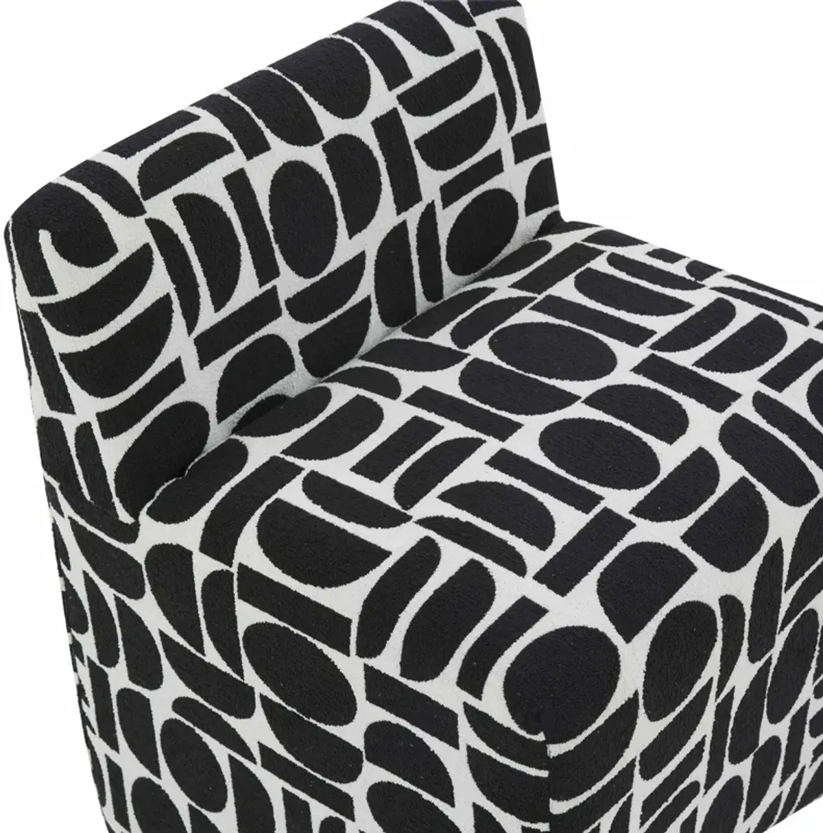 Pippa Merlot Geometric Jacquard Weave Stool