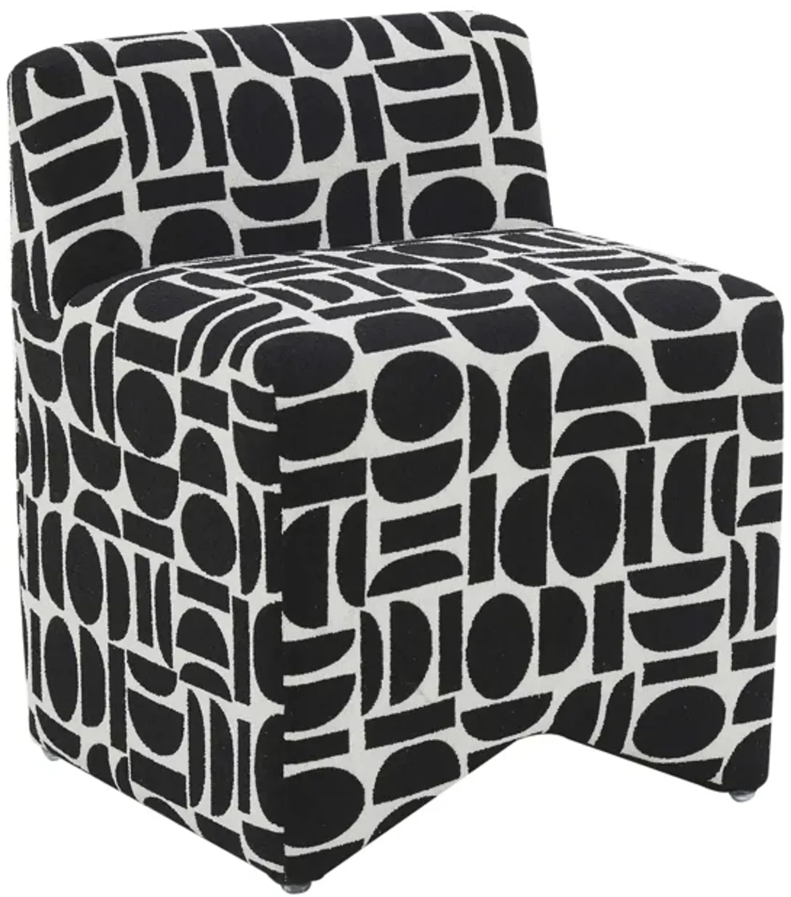 Pippa Merlot Geometric Jacquard Weave Stool