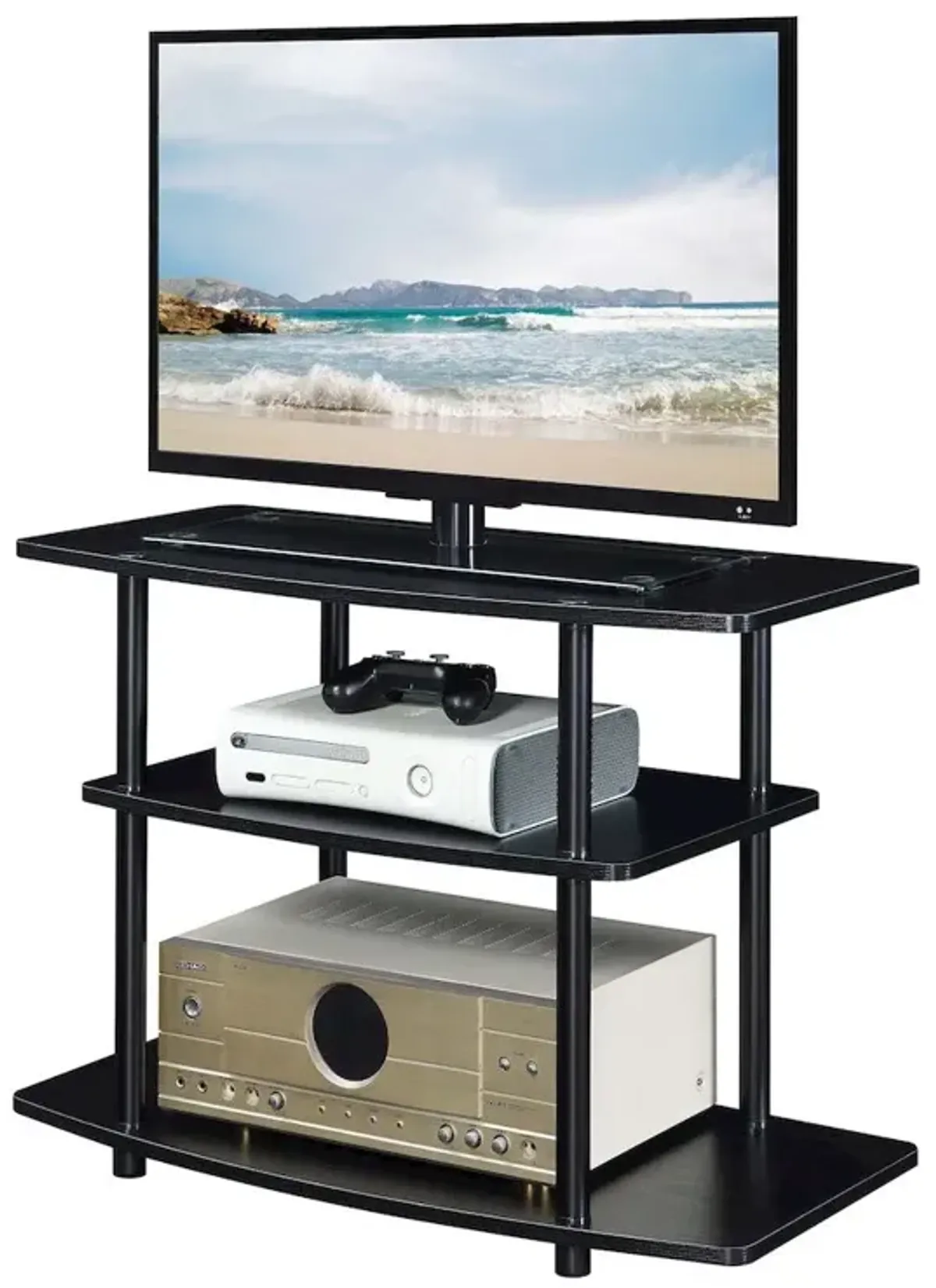 Convenience Concepts Designs2Go No Tools 3 Tier TV Stand for TVs up to 37 Inches