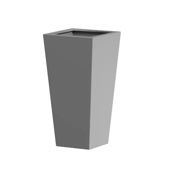 Metal Tapered Planter Garden Plant Pot with Drainage Hole and Rubber Plug