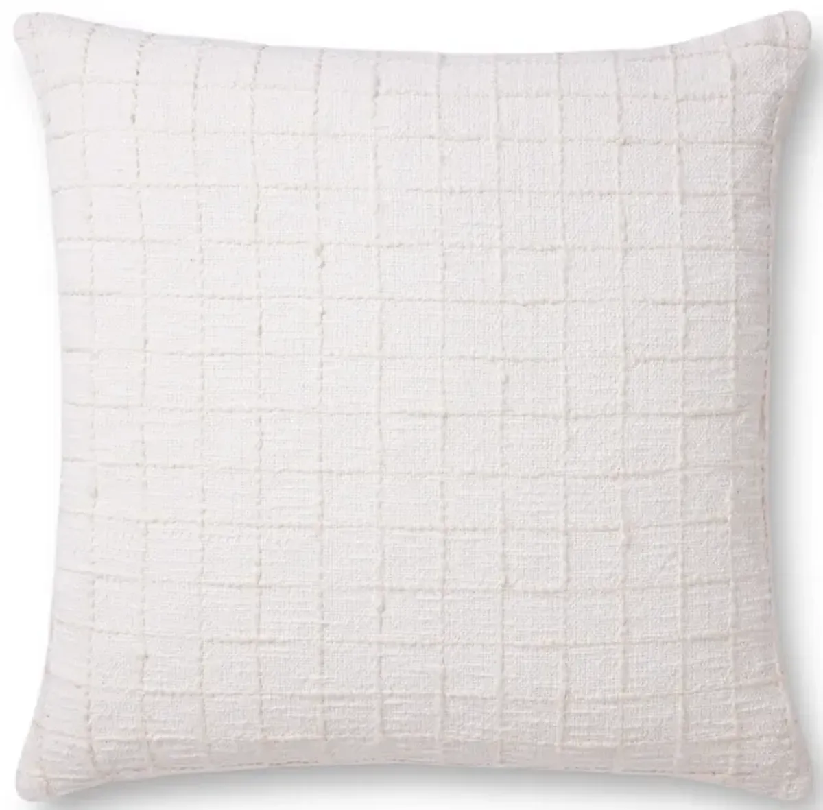 Mary PMH0040 Ivory 22''x22'' Polyester Pillow by Magnolia Home by Joanna Gaines x Loloi
