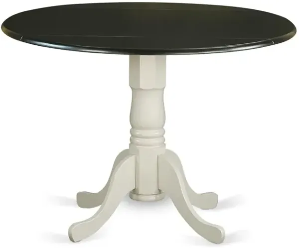 Dining Table Black & Linen White, DLT-BLW-TP
