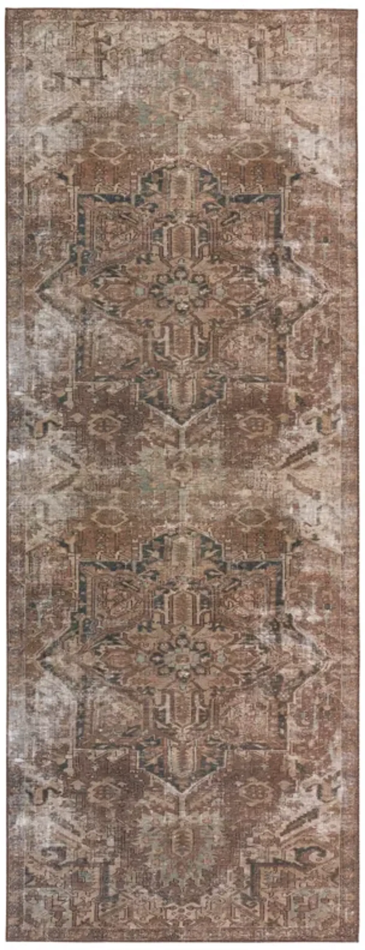 Harman Hold K Lester Minita Brown 3'1" x 12' Runner Rug