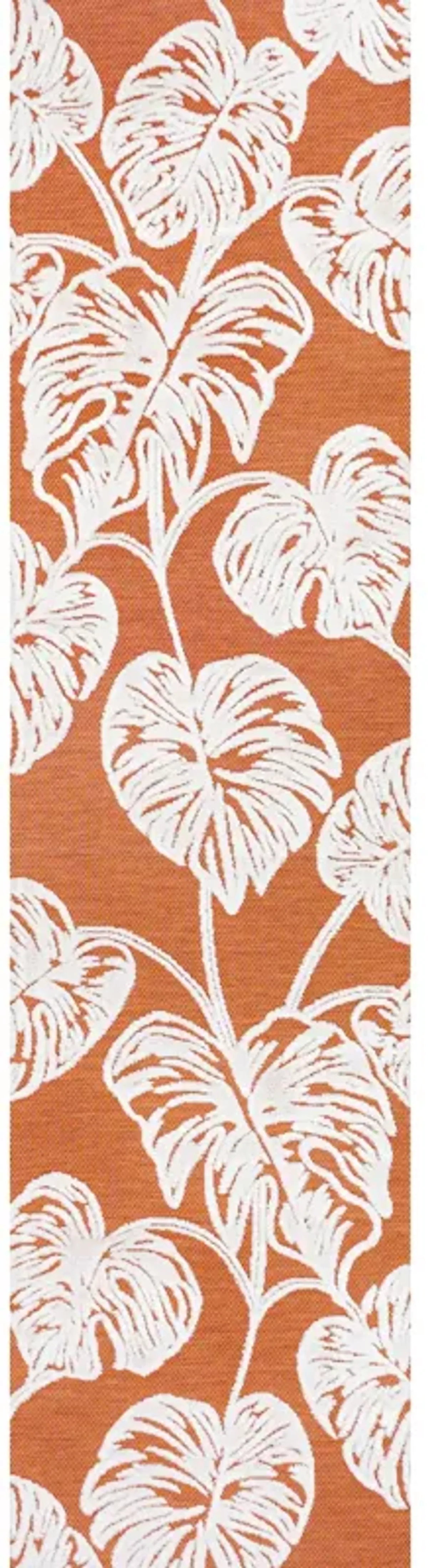 Tobago High-Low Two Tone Monstera Leaf Area Rug