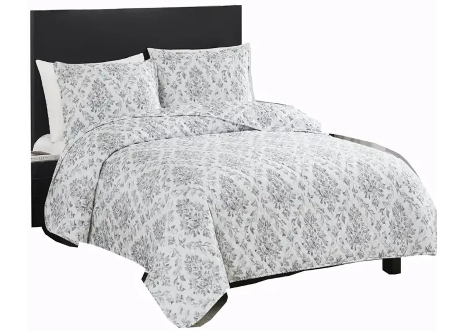 RT Designers Collection Melrose Skyler 3-Pieces Elegant Stitched Quilt Set OB Queen Multicolor