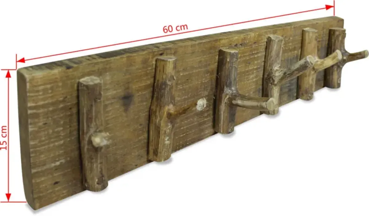 vidaXL Coat Rack Solid Reclaimed Wood 23.6"x5.9"