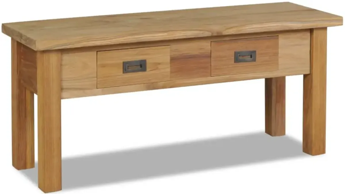 vidaXL Hall Bench Solid Teak 35.4"x11.8"x15.7"