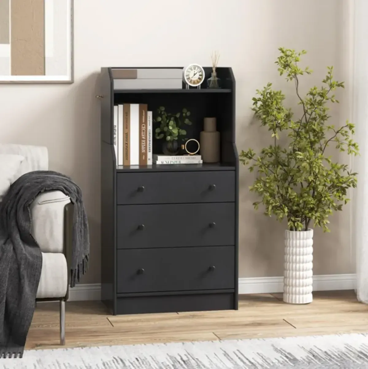 Hivvago Modern Storage Dresser with Anti-toppling Device