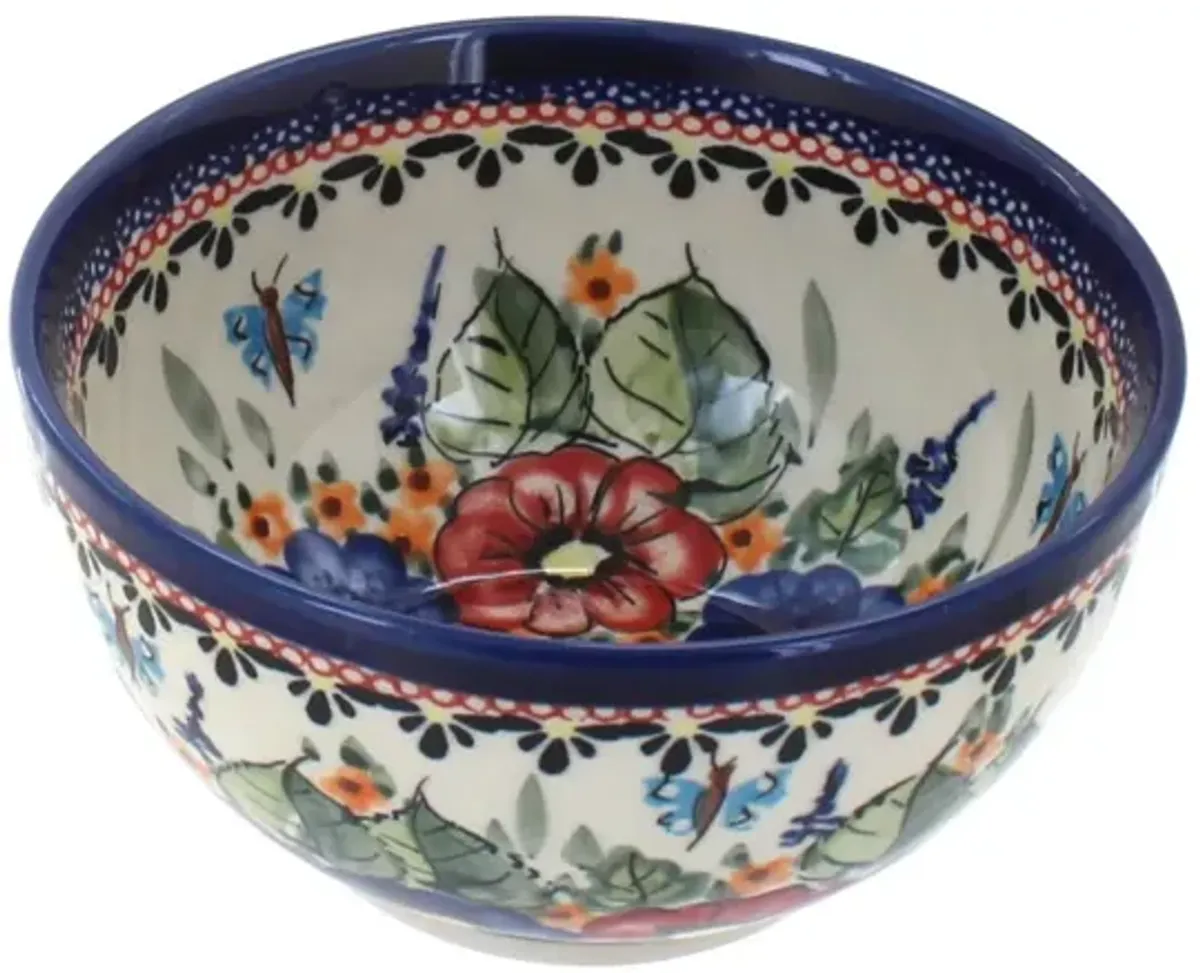 Blue Rose Polish Pottery Zara Dessert Bowl