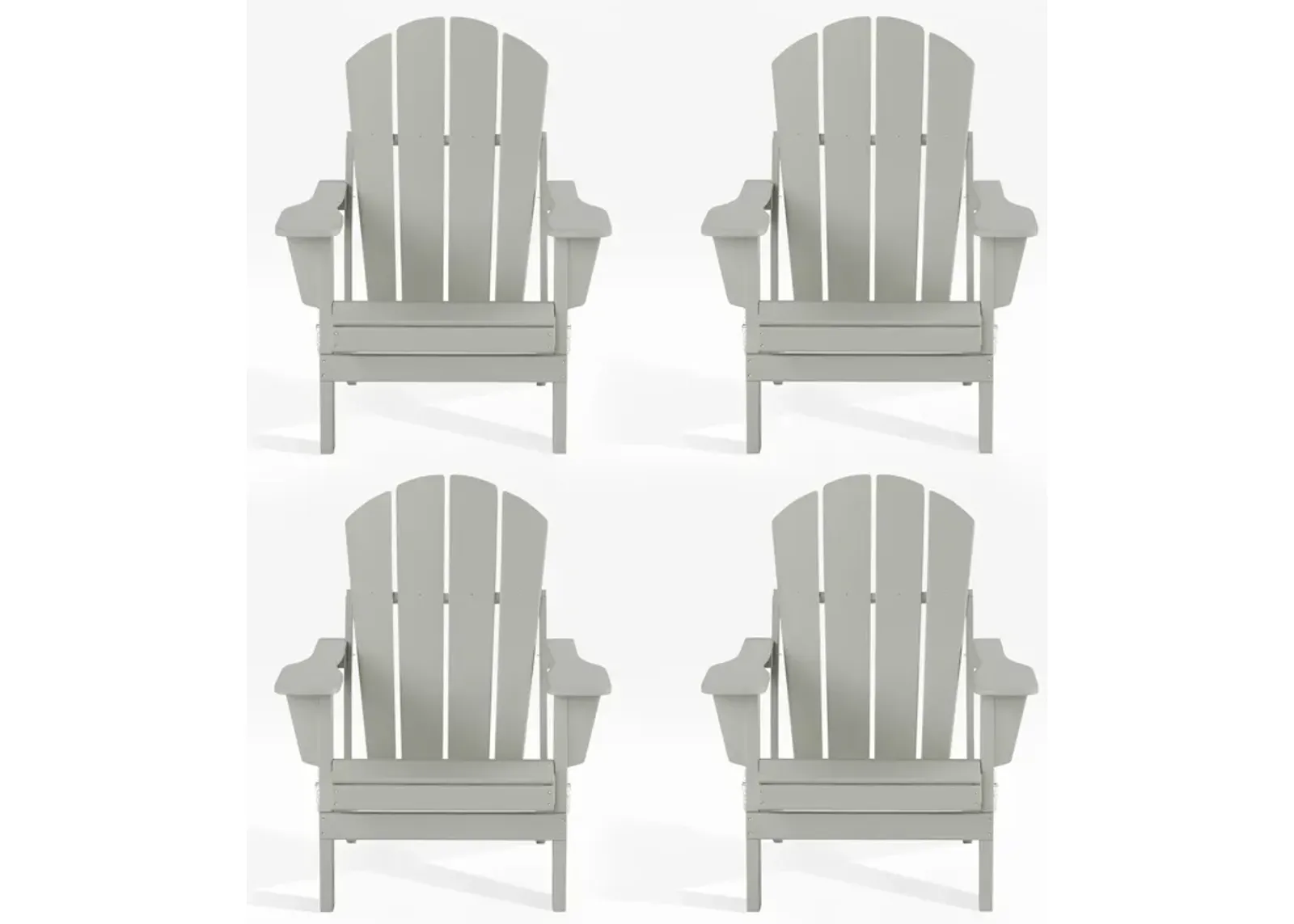 WestinTrends Outdoor Patio Folding Adirondack Chair (Set of 4)