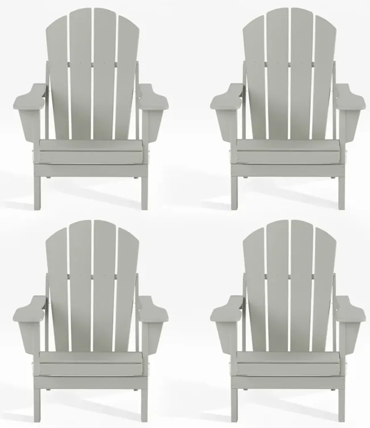 WestinTrends Outdoor Patio Folding Adirondack Chair (Set of 4)