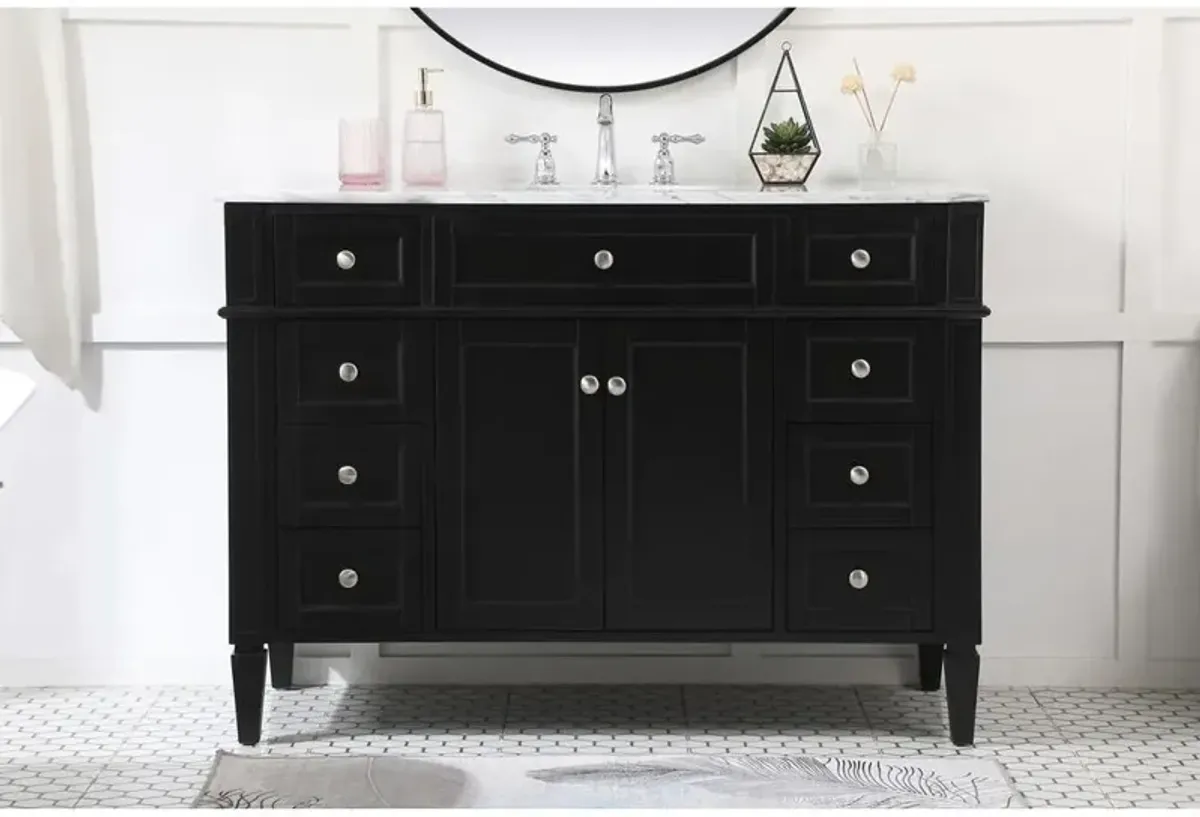 Elegant Kitchen and Bath 48 inch Single bathroom vanity in Black