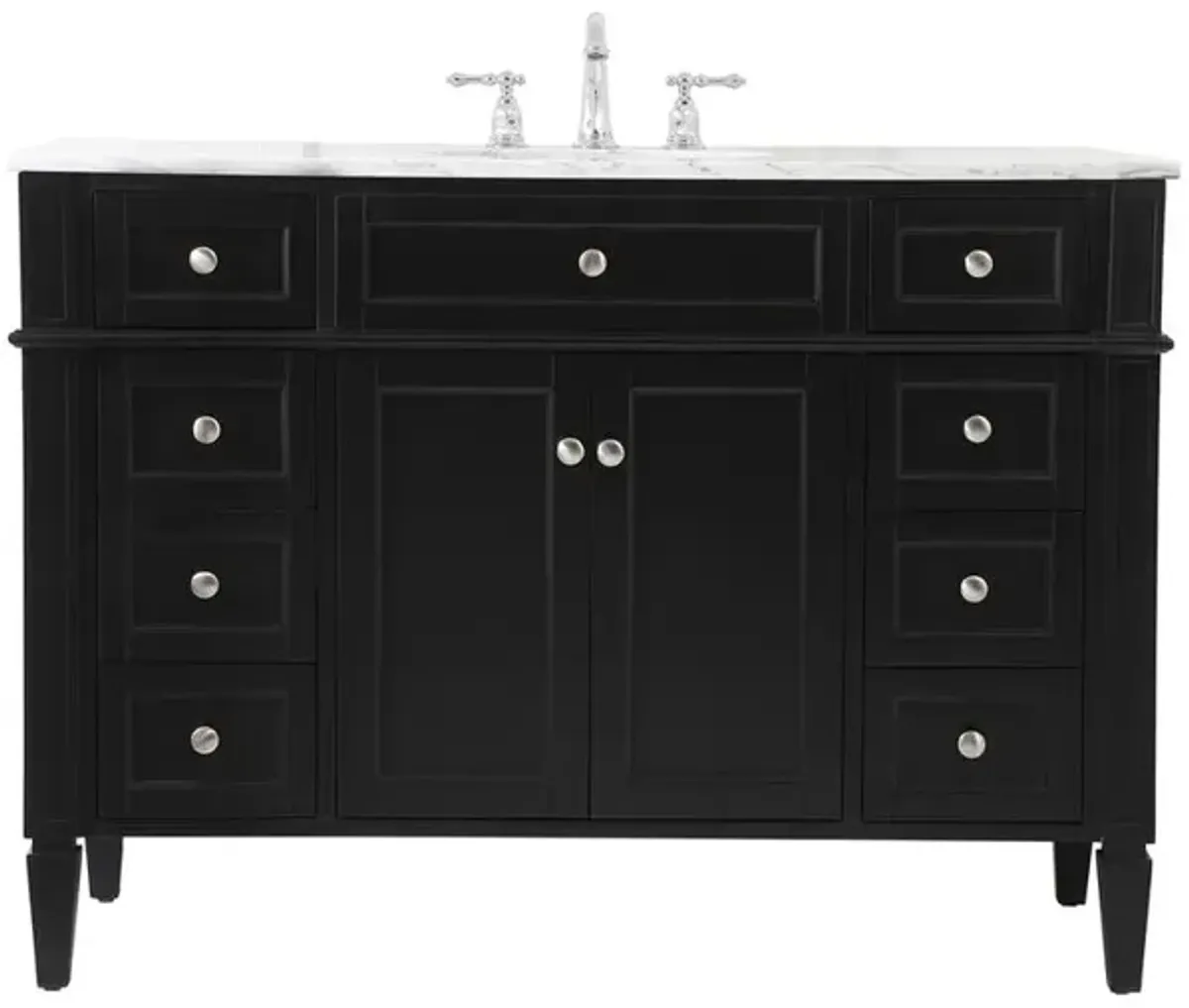 Elegant Kitchen and Bath 48 inch Single bathroom vanity in Black