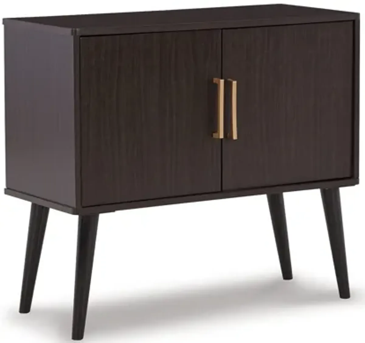 Kior Accent Cabinet, 2 Doors w Adjustable Shelf, Dark Brown 32 Inch - Benzara