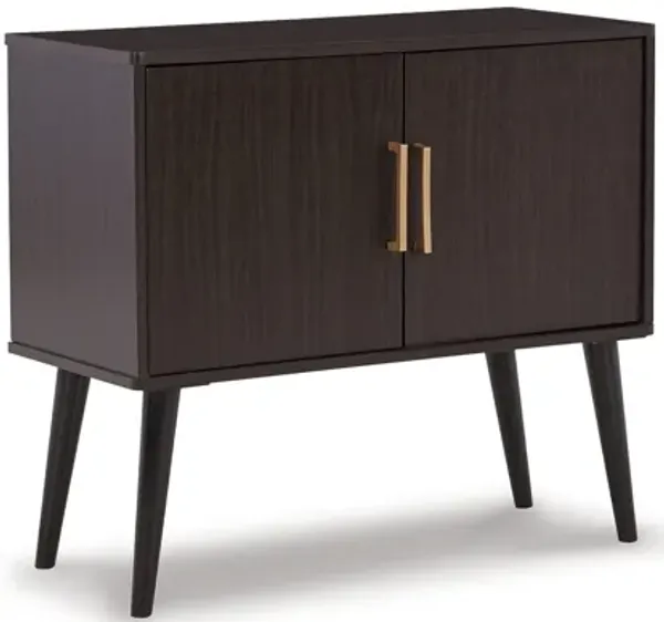 Kior Accent Cabinet, 2 Doors w Adjustable Shelf, Dark Brown 32 Inch - Benzara