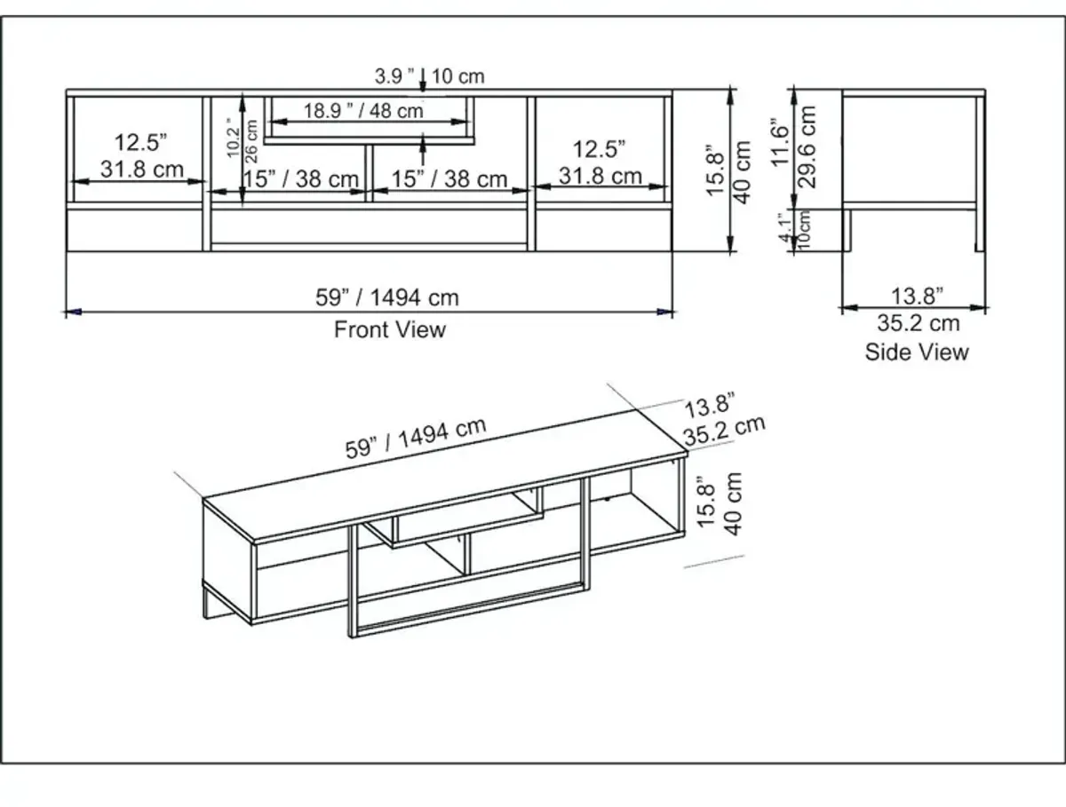 Decorotika Asal 59 Tv Stand - Bendire Gold