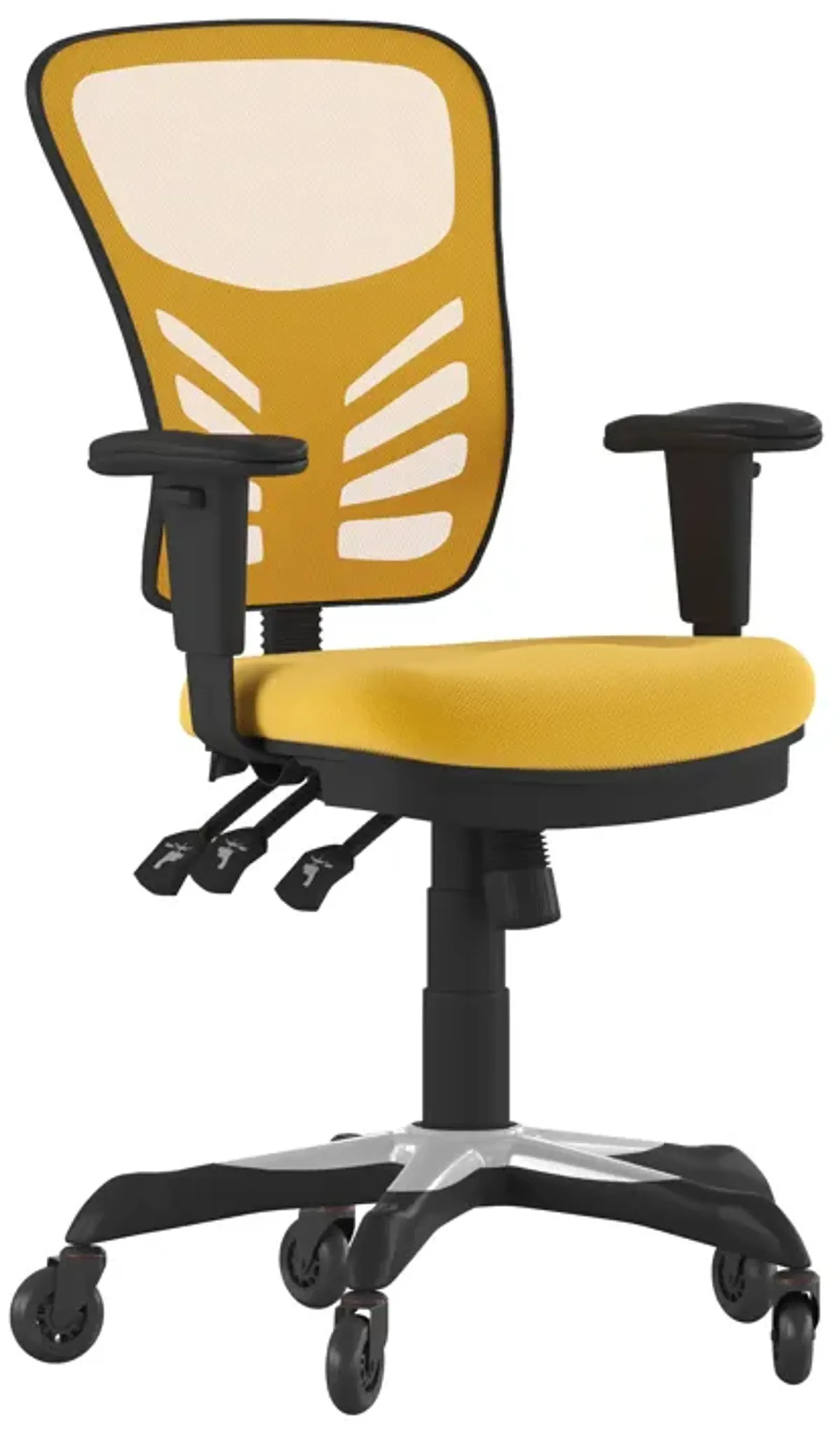 Nicholas Mid-Back   Mesh Multifunction Executive Swivel Ergonomic Office Chair with Adjustable Arms and Transparent Roller Wheels