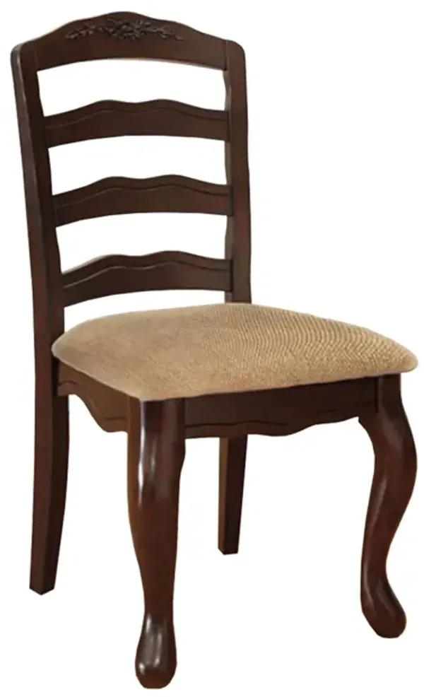 Townsville Cottage Side Chair, Dark Walnut Finish, Set of 2