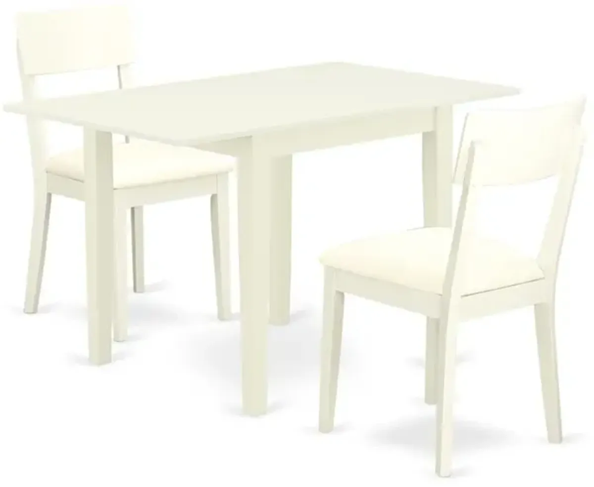 Dining Room Set Linen White, NDAD3-LWH-LC