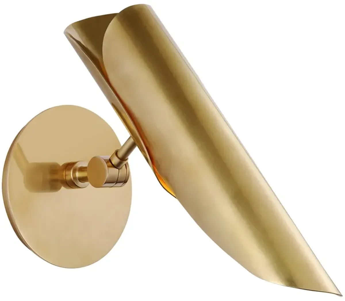 Flore Single Wall Light in Soft Brass