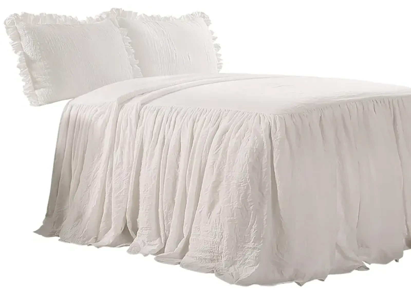 Ruffle Skirt Bedspread 3Pc Set