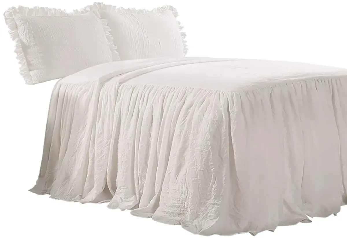 Ruffle Skirt Bedspread 3Pc Set