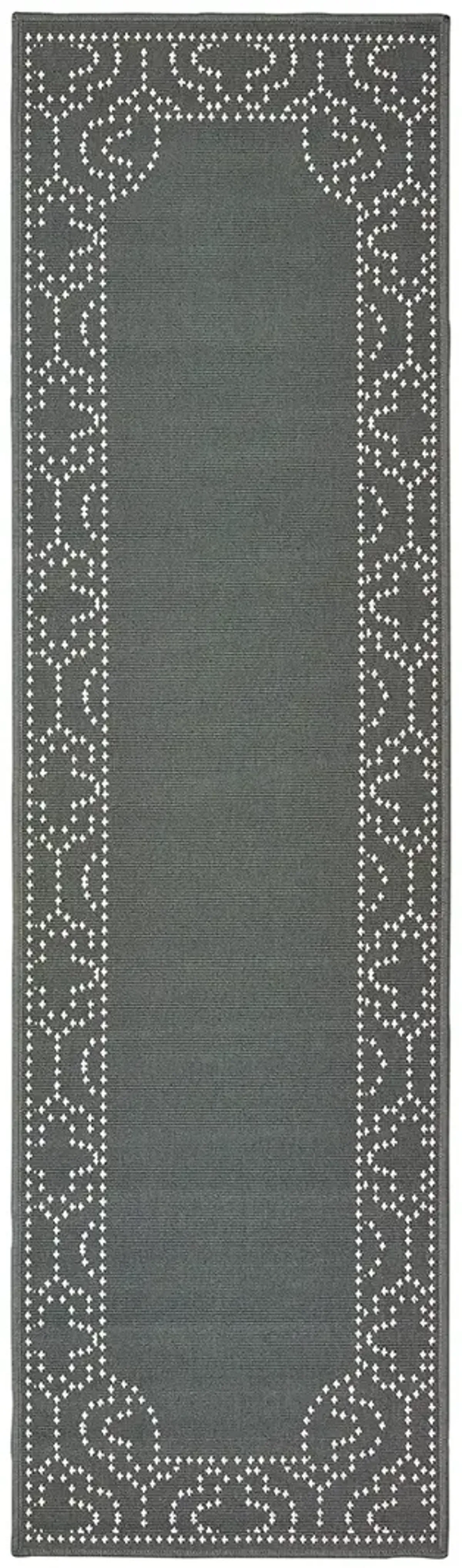 Marina 2'3" x 7'6" Grey Rug