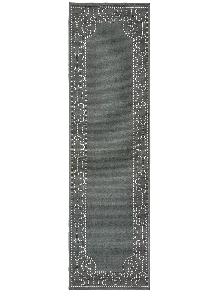 Marina 2'3" x 7'6" Grey Rug