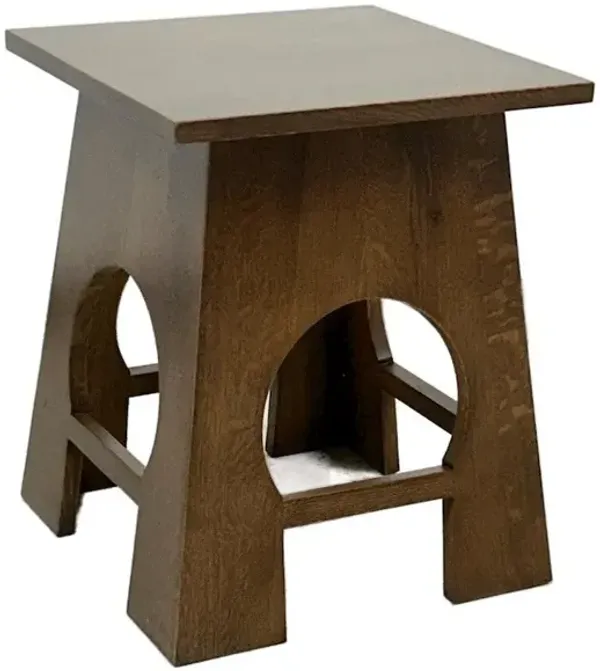 Crafters and Weavers Arts and Crafts / Mission Style Taboret End Table - Walnut