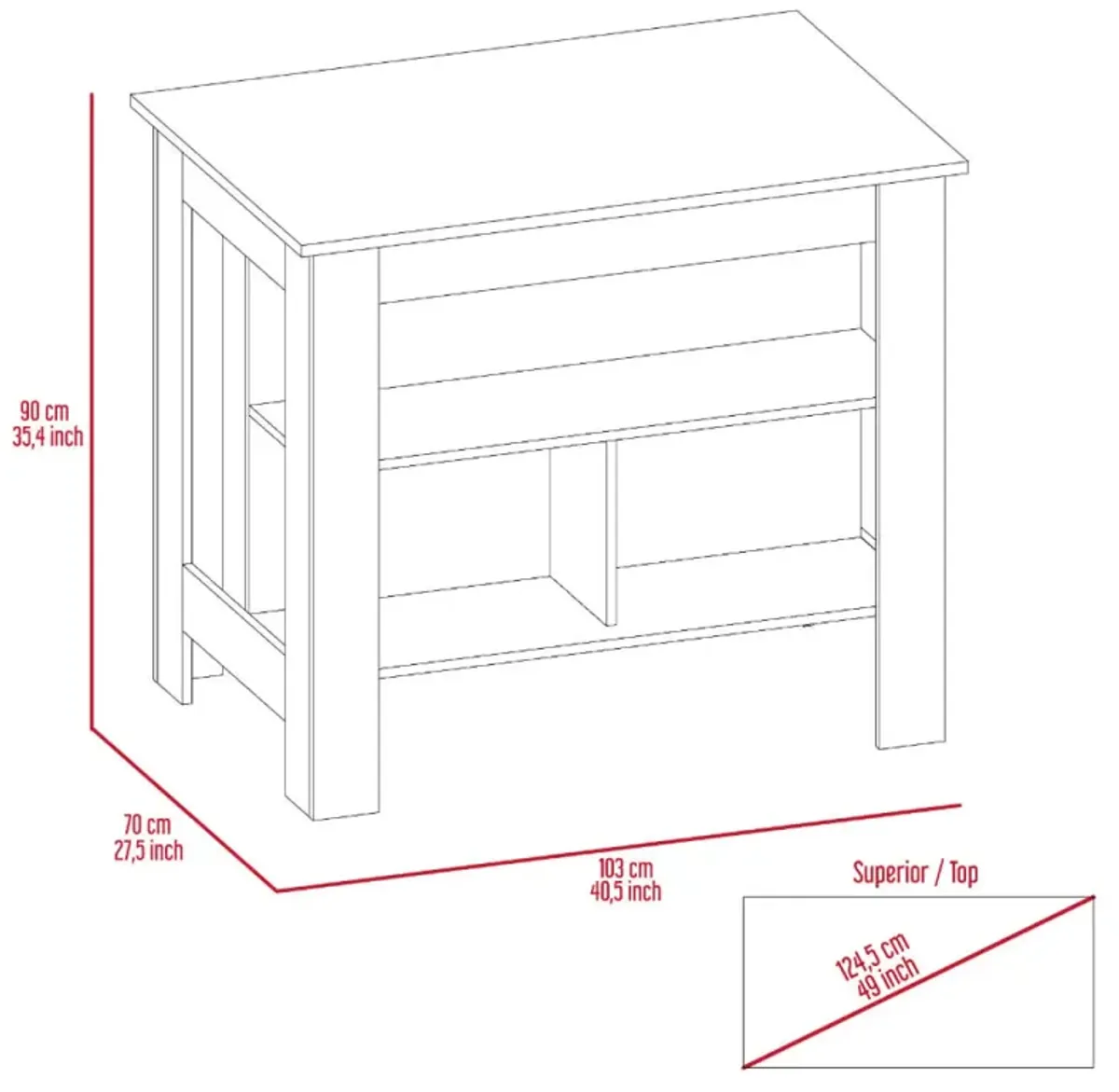 Newton 8-Shelf 1-Drawer 2-Piece Kitchen Set, Kitchen Island And Pantry Cabinet White And Light Gray