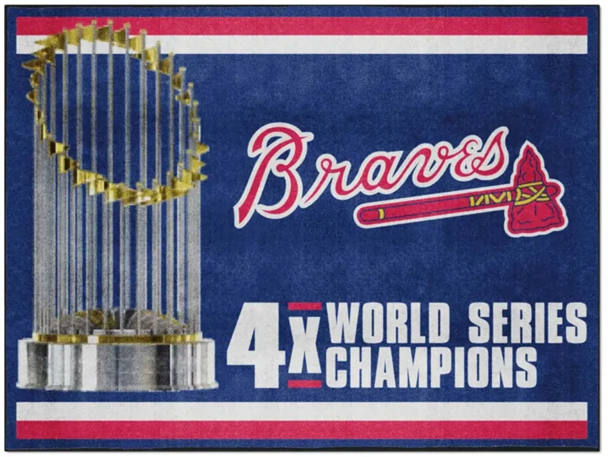 Atlanta Braves Dynasty 8ft. x 10 ft. Plush Area Rug