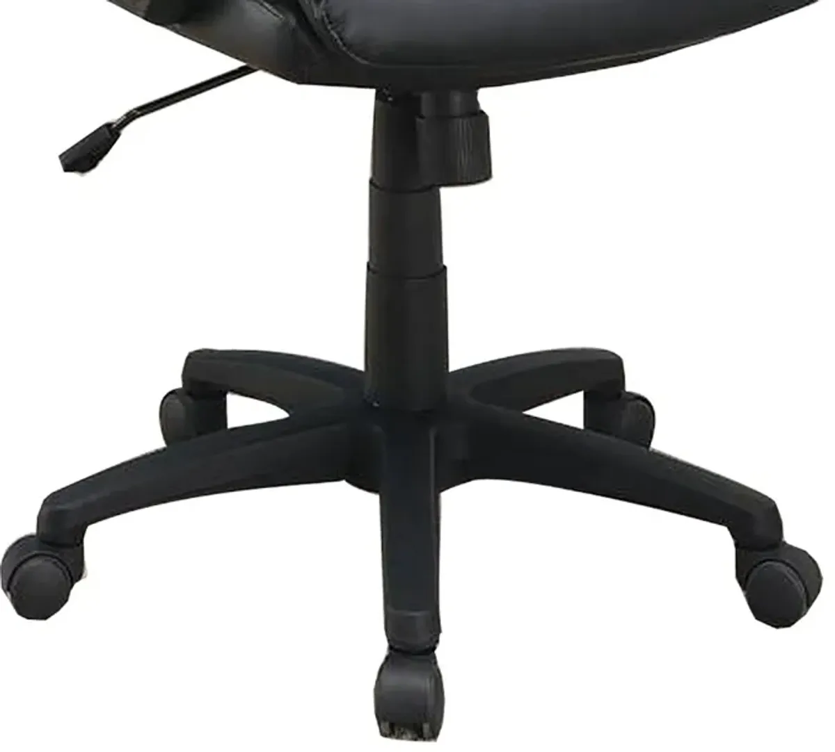 Office Chair with Top Padded Back and Casters, Black-Benzara