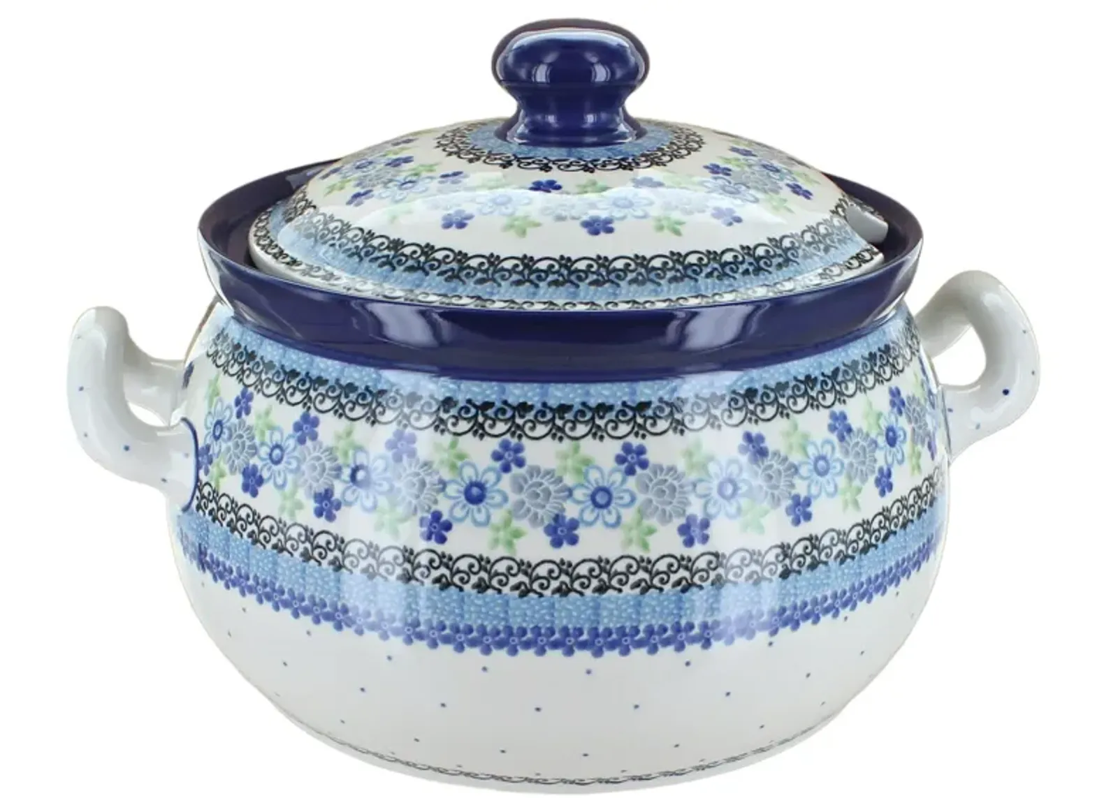 Blue Rose Polish Pottery Sapphire Fields Soup Tureen