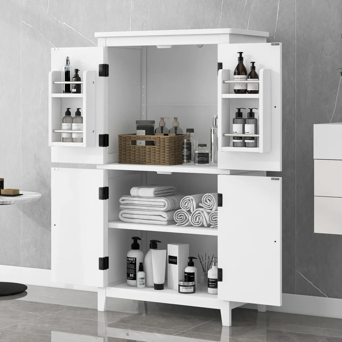 Merax Bathroom Floor Storage Cabinet