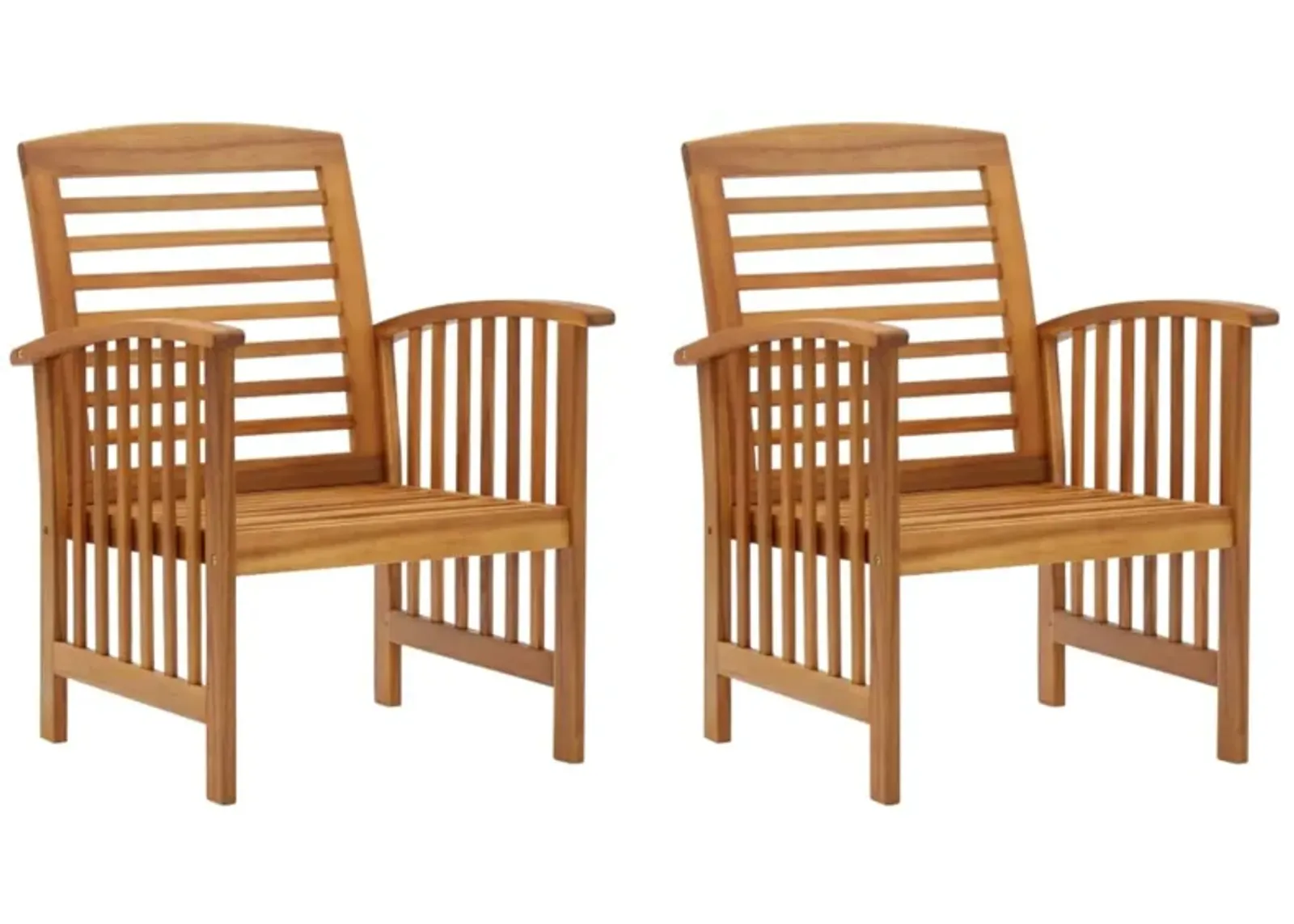 vidaXL Garden Chairs 2 pcs Solid Acacia Wood